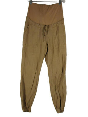 GAP Brown Maternity/Jumpsuit Pants with High Waist Panel